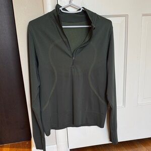 Lululemon Relaxed Swiftly 1/4 Zip - Olive Green